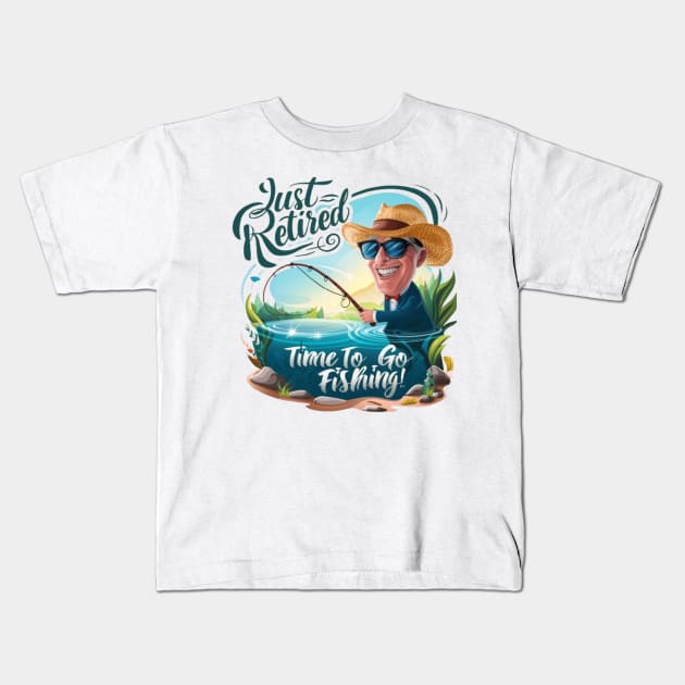 Funny Retirement Design - Just Retired Kids T-Shirt by CozyNest